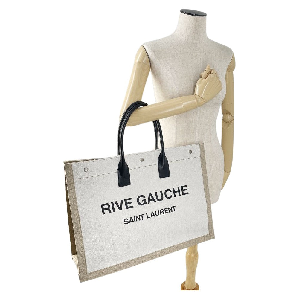 SAINT LAURENT PARIS(サンローランパリ) RIVE GAUCHE リヴ・ゴーシュ ノエ トートバッグ コーティングキャンバス/レザー ユニセックス【中古AB】20241005