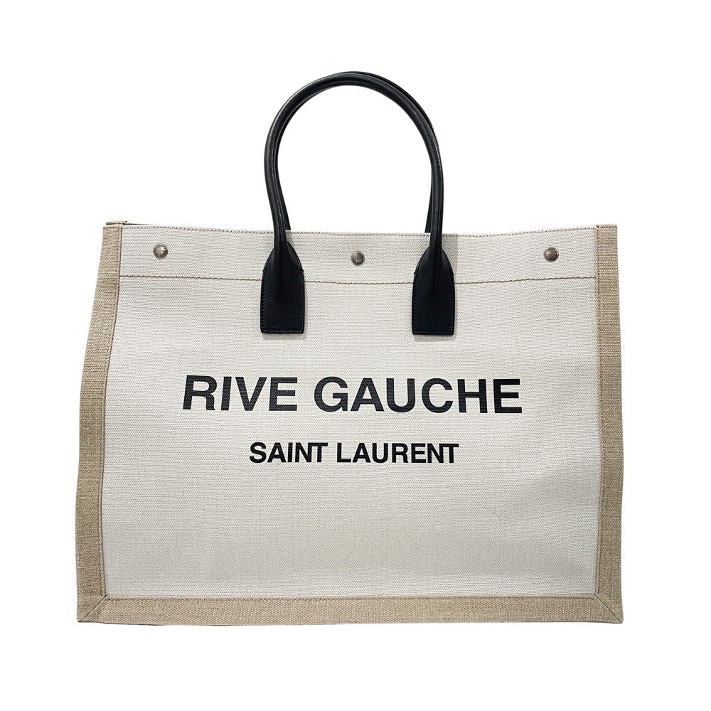 SAINT LAURENT PARIS(サンローランパリ) RIVE GAUCHE リヴ・ゴーシュ ノエ トートバッグ コーティングキャンバス/レザー ユニセックス【中古AB】20241005