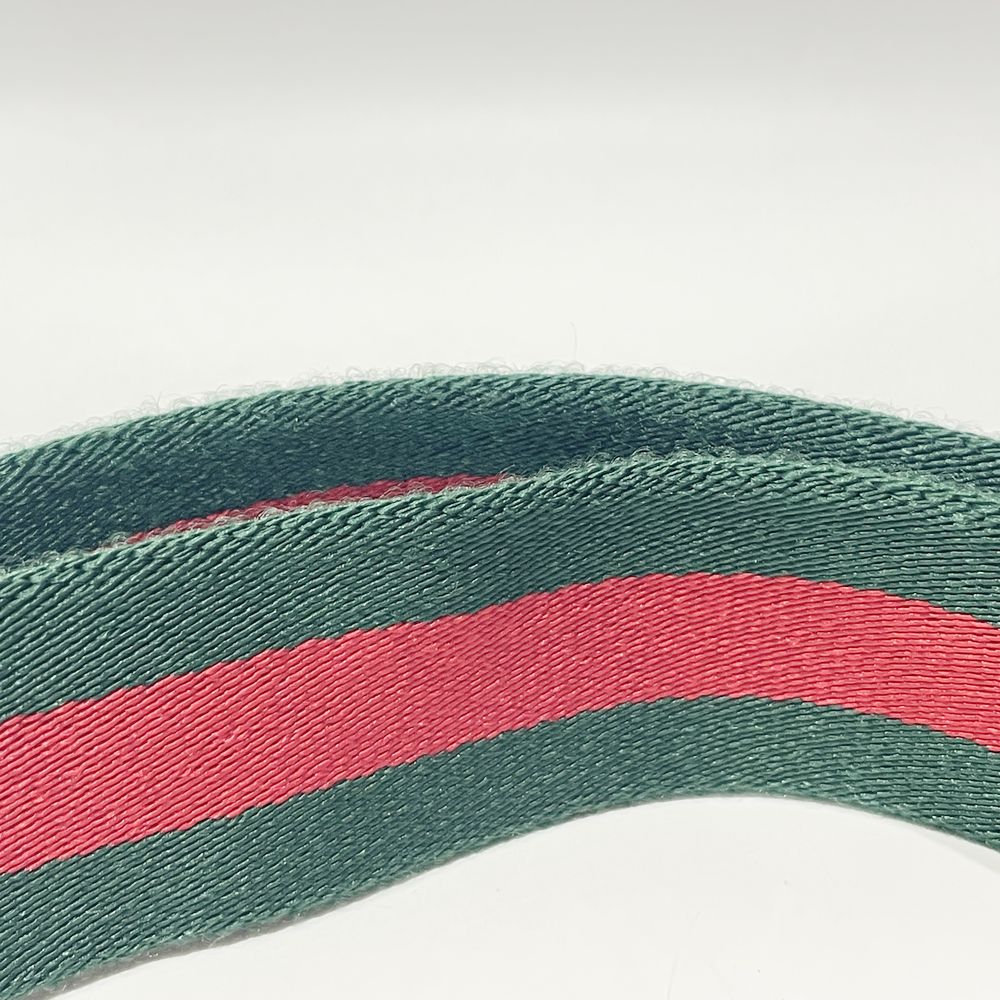 GUCCI(グッチ) サイズ100cm リングベルト シェリー ウェブ ライン ストライプ ベルト //ナイロン 他 ユニセックス【中古A】20241019