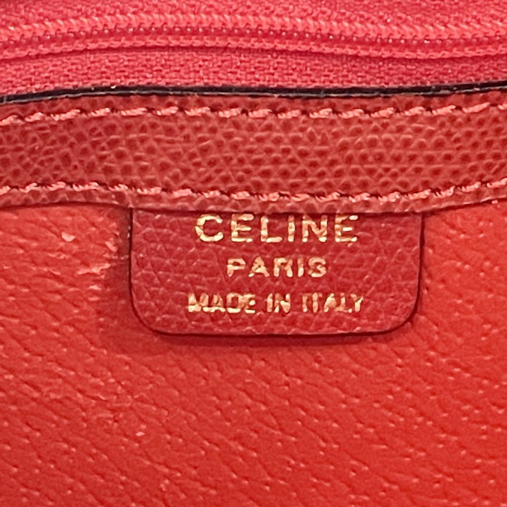 CELINE(セリーヌ) ヴィンテージ ロゴ スクエア型 型押し トートバッグ レザー レディース【中古AB】20241012