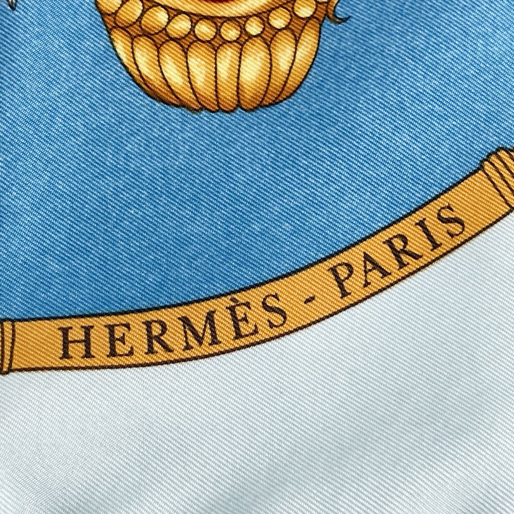 HERMES(エルメス) カレ90 LES FOLIES DU CIEL 大空の狂気 気球 グラデーション スカーフ シルク ユニセックス【中古B】20241013