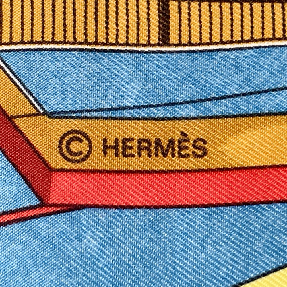 HERMES(エルメス) カレ90 LES FOLIES DU CIEL 大空の狂気 気球 グラデーション スカーフ シルク ユニセックス【中古B】20241013