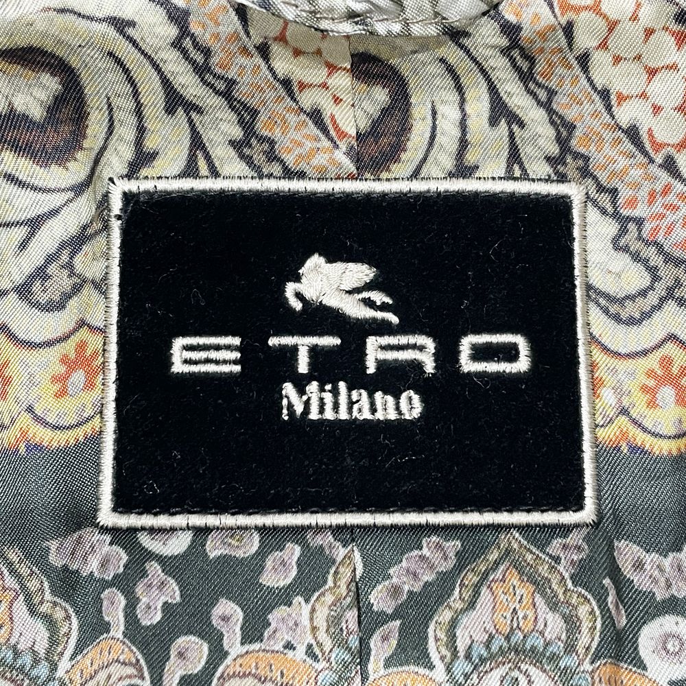 ETRO(エトロ) サイズ40 圧縮ウール 素材切替 裏地ペイズリー トレンチコート レディース【中古A】20241029