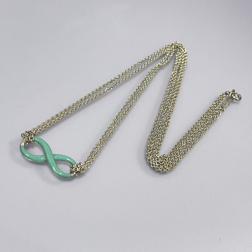 TIFFANY&Co.(ティファニー) インフィニティ エナメル ダブルチェーン ネックレス シルバー925/エナメル レディース【中古】20241014