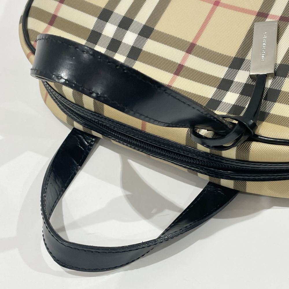 BURBERRY(バーバリー) ロンドン チェック ミニ ボーリング ヴィンテージ ハンドバッグ PVC/レザー レディース【中古B】20241012