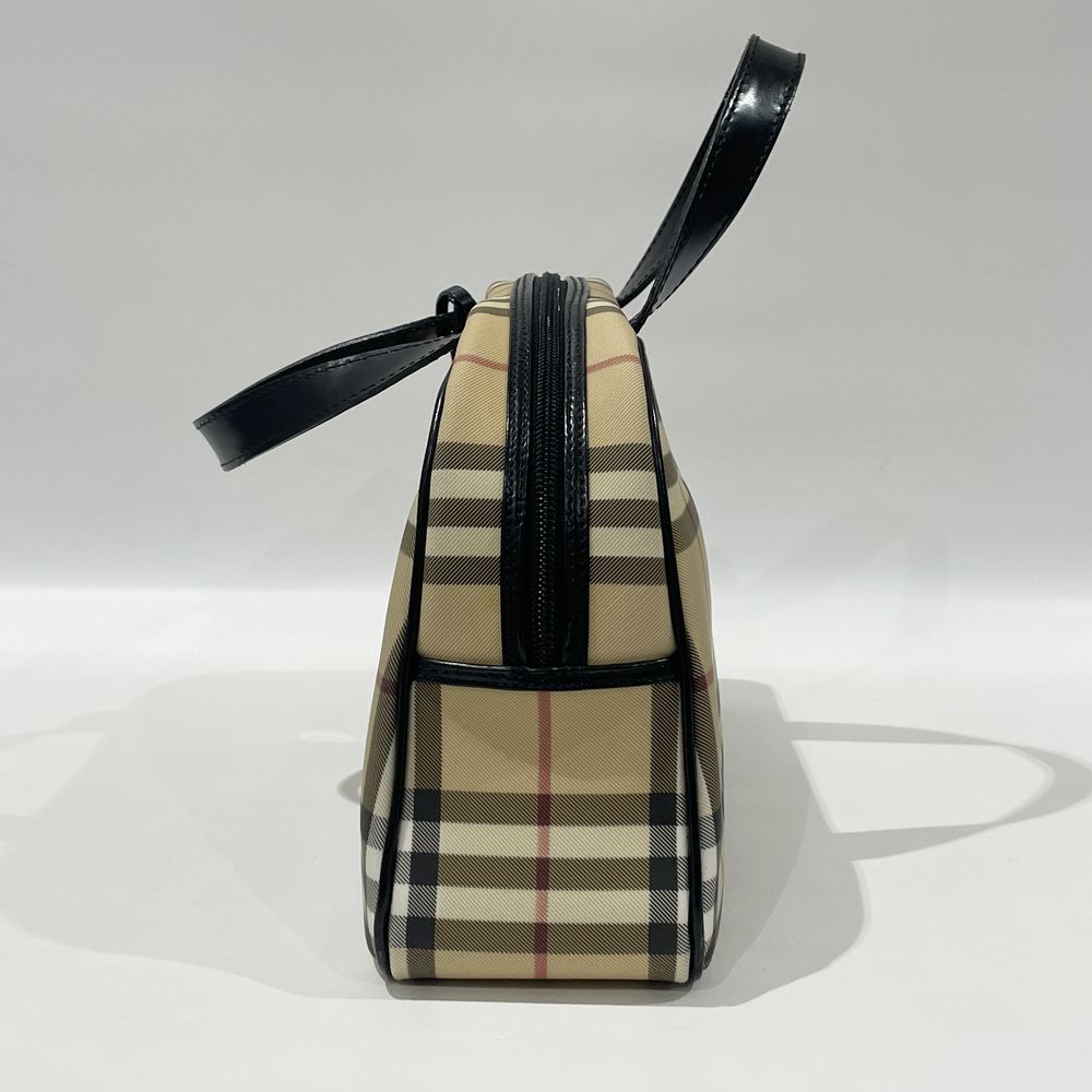 BURBERRY(バーバリー) ロンドン チェック ミニ ボーリング ヴィンテージ ハンドバッグ PVC/レザー レディース【中古B】20241012