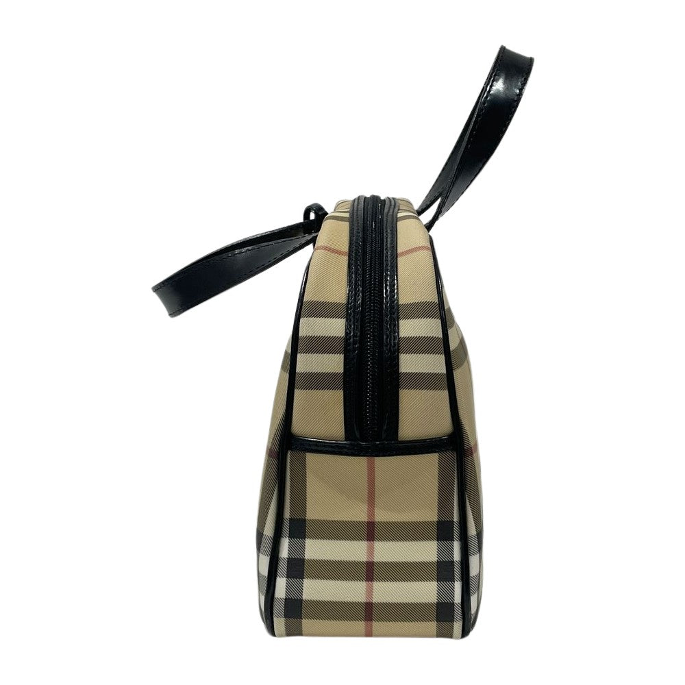 BURBERRY(バーバリー) ロンドン チェック ミニ ボーリング ヴィンテージ ハンドバッグ PVC/レザー レディース【中古B】20241012