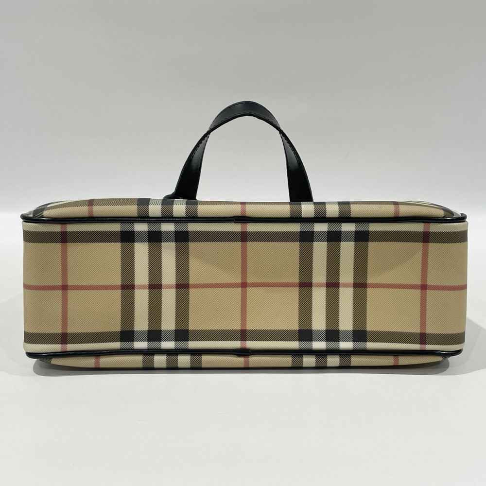 BURBERRY(バーバリー) ロンドン チェック ミニ ボーリング ヴィンテージ ハンドバッグ PVC/レザー レディース【中古B】20241012