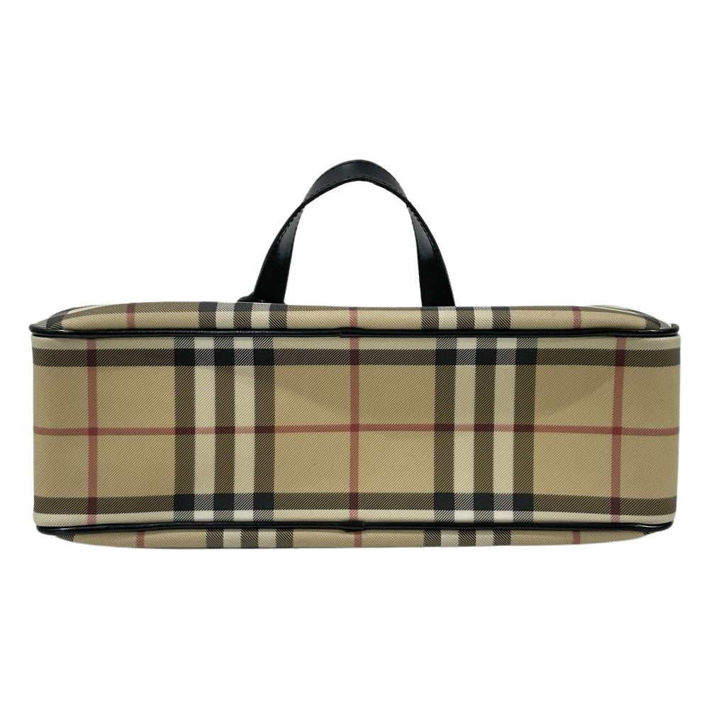 BURBERRY(バーバリー) ロンドン チェック ミニ ボーリング ヴィンテージ ハンドバッグ PVC/レザー レディース【中古B】20241012