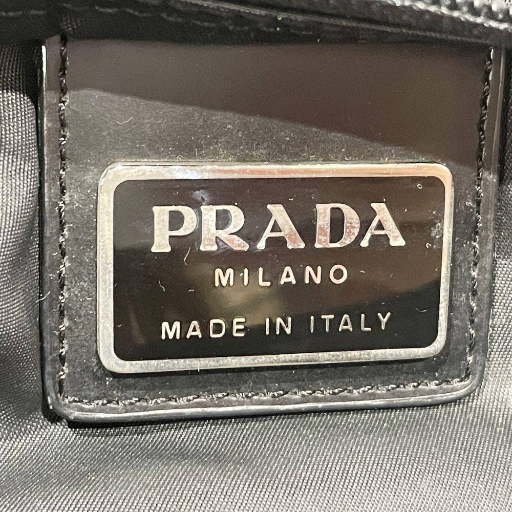 PRADA(プラダ) 三角ロゴプレート テスート スクエア型 マチなし 斜め掛け ショルダーバッグ ナイロン ユニセックス【中古A】20241012