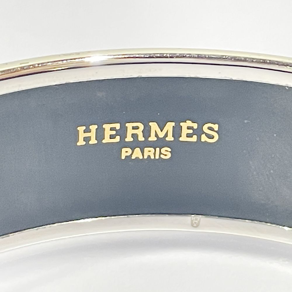 HERMES(エルメス) エナメルブレスレット ラージ 幅1.8cm レインボー エマイユ バングル メタル ユニセックス【中古A】20241011