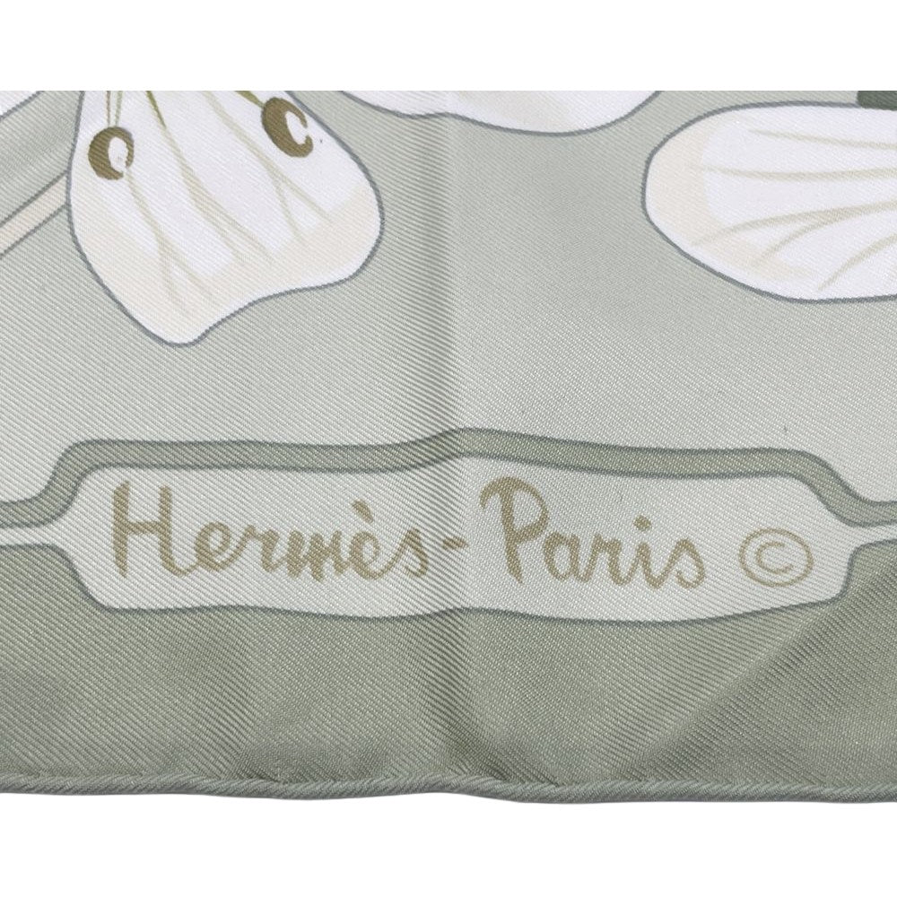 HERMES(エルメス) カレ90 Flora Graeca ギリシャの花 穏やか 草木 花柄 スカーフ シルク ユニセックス【中古AB】20241024