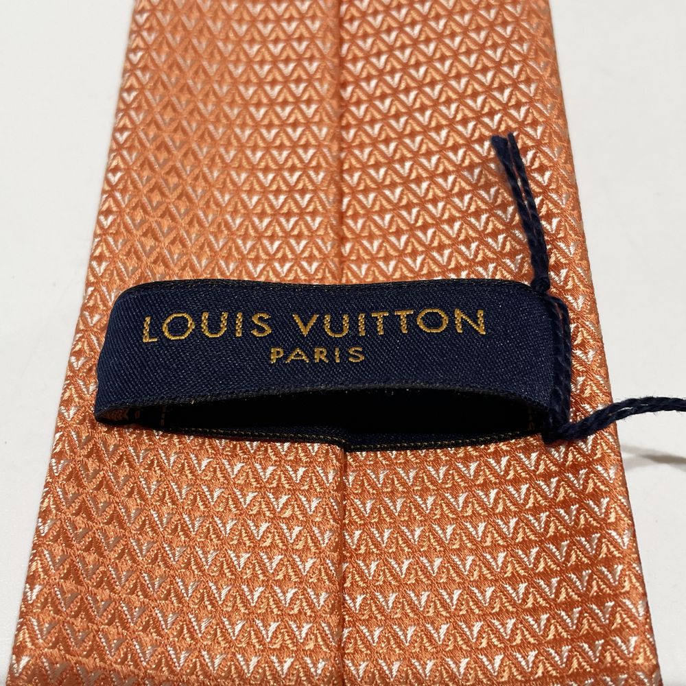 LOUIS VUITTON(ルイ・ヴィトン) V柄 剣先7.5cm ジャガード ネクタイ シルク メンズ【新古品SA】20241024