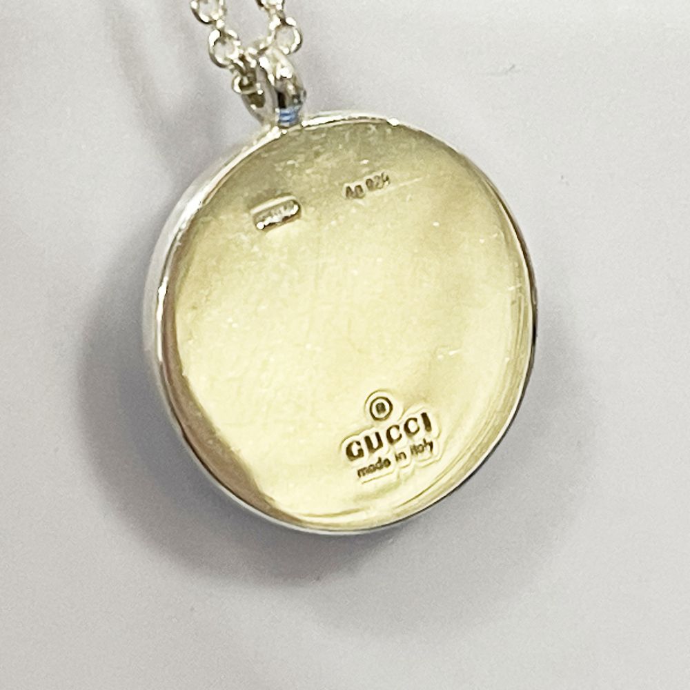 中古AB/使用感小】GUCCI グッチ テディベア コイン ペンダント シルバー925 レディース ネックレス シルバー20496016