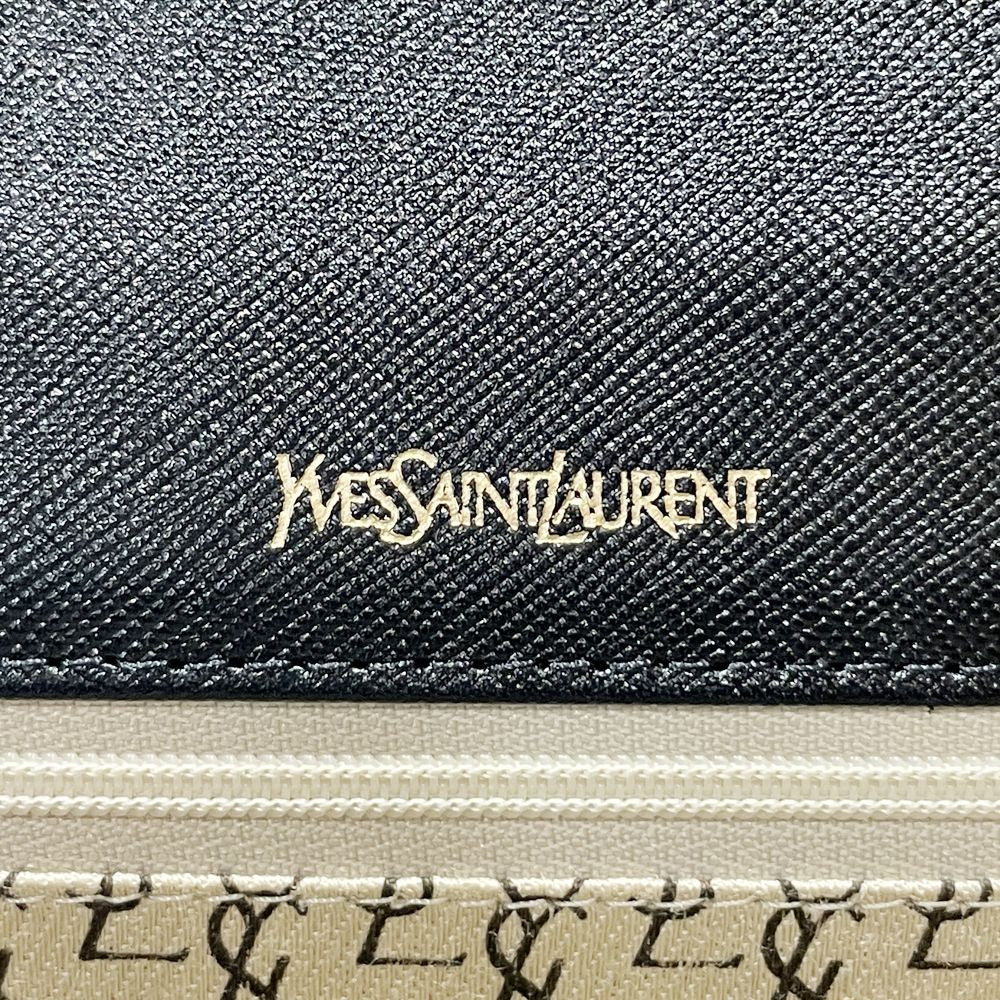 YVES SAINT LAURENT(イヴ・サンローラン) YSLロゴ スクエア型 オールド ミニ ヴィンテージ クラッチバッグ レザー レディース【中古AB】20241019