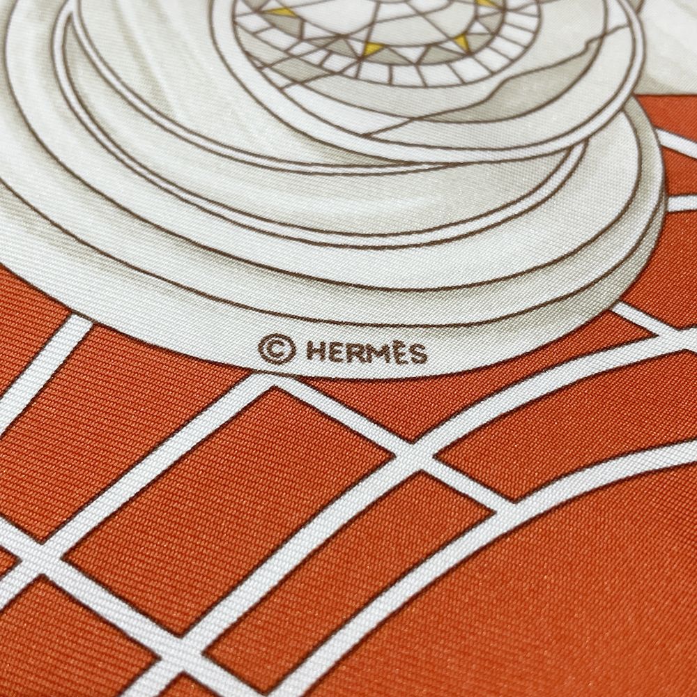 HERMES(エルメス) カレ90 Tuiga 帆船 ヨット 羅針盤 マスト スカーフ シルク ユニセックス【中古AB】20241024