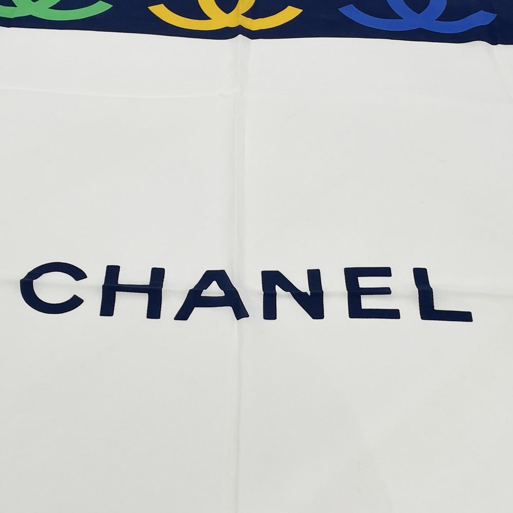 CHANEL(シャネル) 87cm×84cm ココマーク ロゴ タグ付き ヴィンテージ スカーフ シルク ユニセックス【中古A】20241029