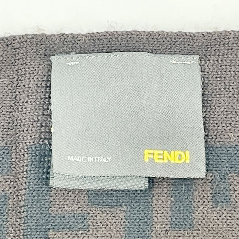 FENDI(フェンディ) 155cm×27cm ズッカ 総柄 マフラー ウール/ ユニセックス【中古A】20241029