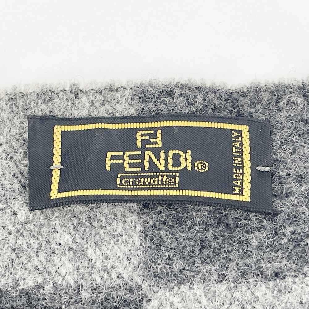 FENDI(フェンディ) 196cm×49cm ズッカ ブロックチェック マフラー / ユニセックス【中古B】20241029