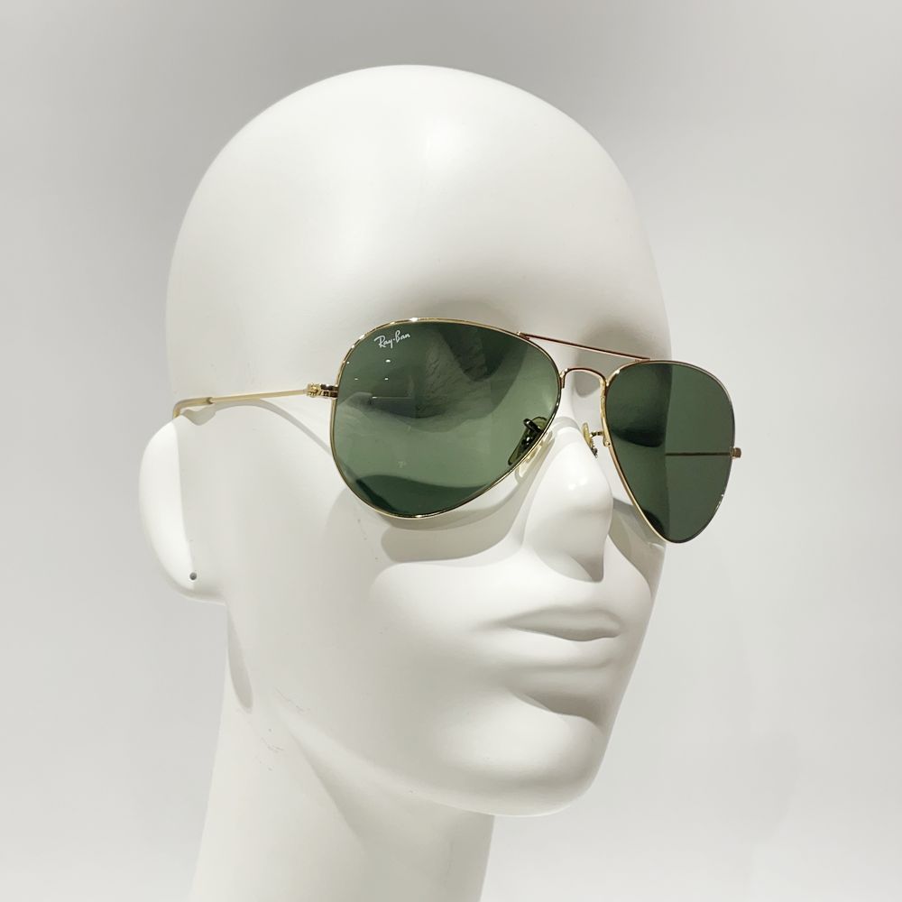 中古A/美品】Ray-Ban レイバン アビエーター ラージメタル ティアドロップ アイウェア ユニセックス サングラス RB3025 L0205  ゴールド20496610