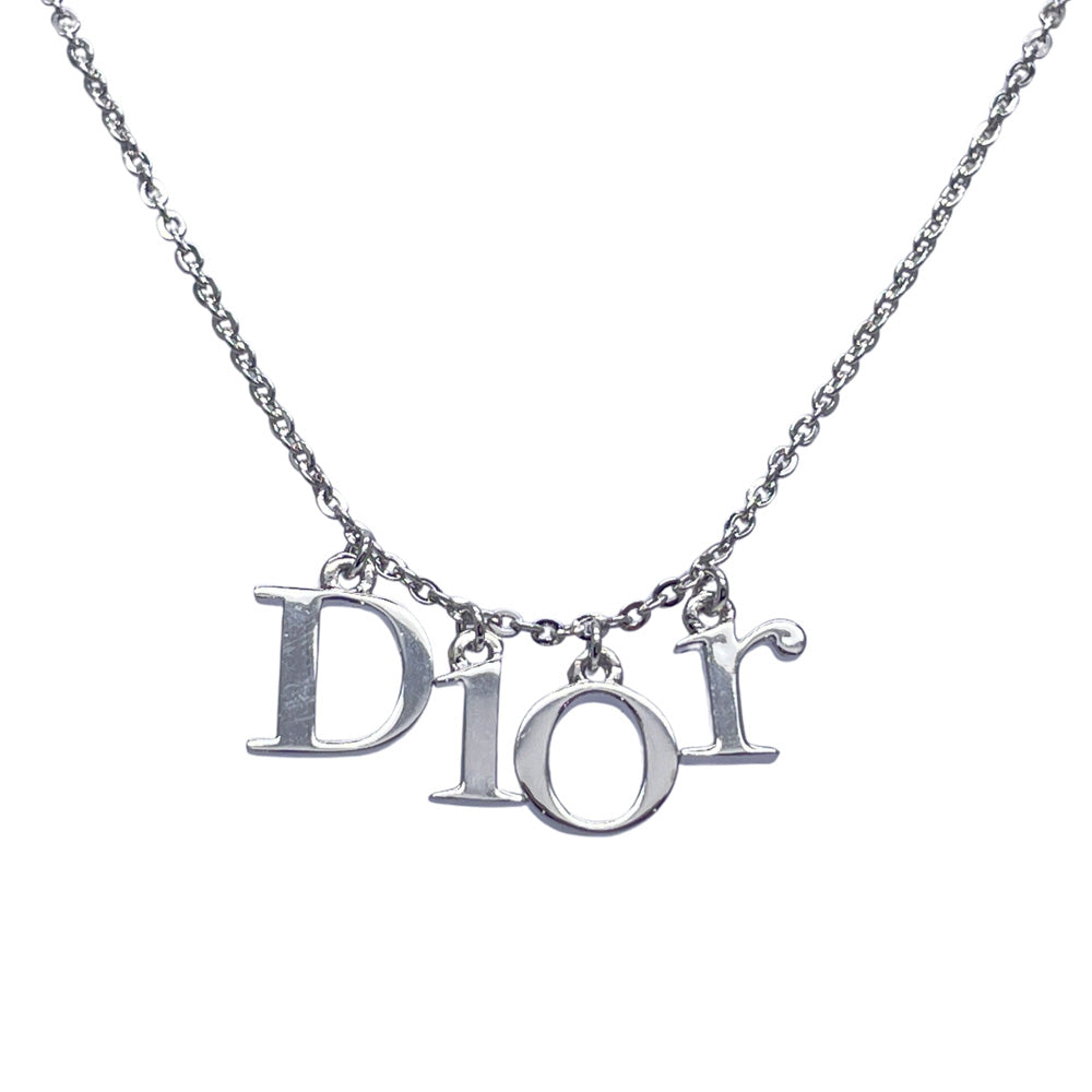 Christian Dior(クリスチャンディオール) ロゴ ヴィンテージ ネックレス メタル レディース【中古A】20241110