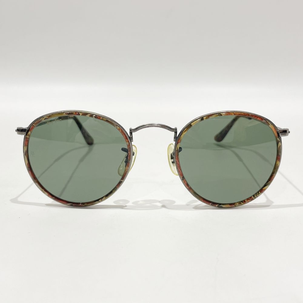 Ray-Ban(レイバン) ROUNDMETAL ラウンドメタル ミル打ち モザイクチップ マーブル WSAS W1676 サングラス メタル/プラスチック ユニセックス【中古AB】20241102