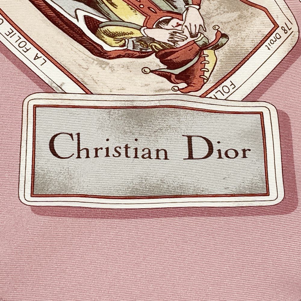 Christian Dior(クリスチャンディオール) 67cm×67cm タロットカード 占い ヴィンテージ スカーフ シルク レディース【中古A】20241029