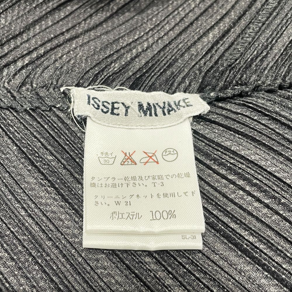 中古B/標準】ISSEY MIYAKE イッセイミヤケ プリーツ加工 変形 アシンメトリー カットソー＆ロングスカート 2点セット レディース  セットアップ IM51-JK168 グレー20496631