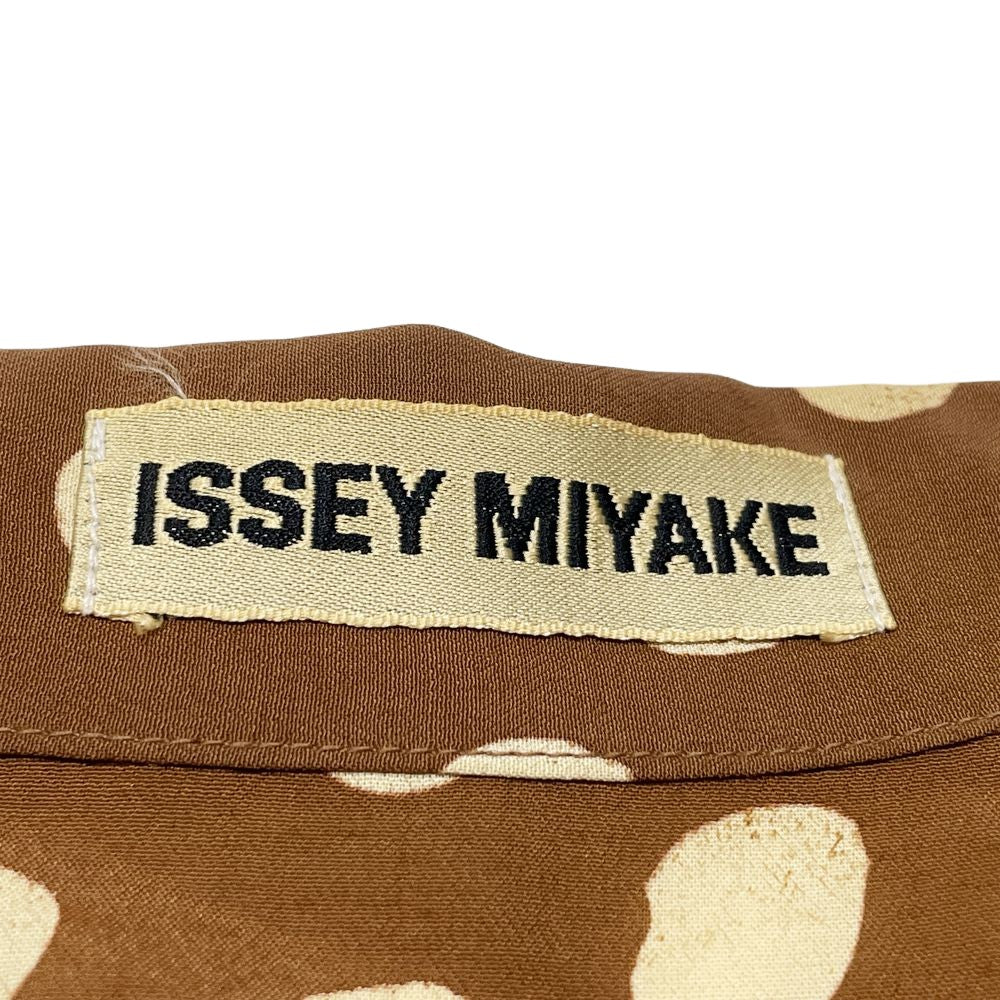 ISSEY MIYAKE(イッセイミヤケ) ヴィンテージ ドット 水玉 ブラウス＆ロングパンツ 2点セット M/L IM51-FJ054/IM51-FF050 セットアップ/キュプラ レディース【中古B】20241019