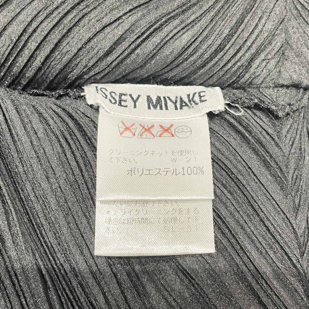 ISSEY MIYAKE(イッセイミヤケ) ランダム プリーツ ダメージ加工 変形 長袖 ジグザグ ヴィンテージ IM63-FJ970 カットソー ポリエステル レディース【中古B】20241103