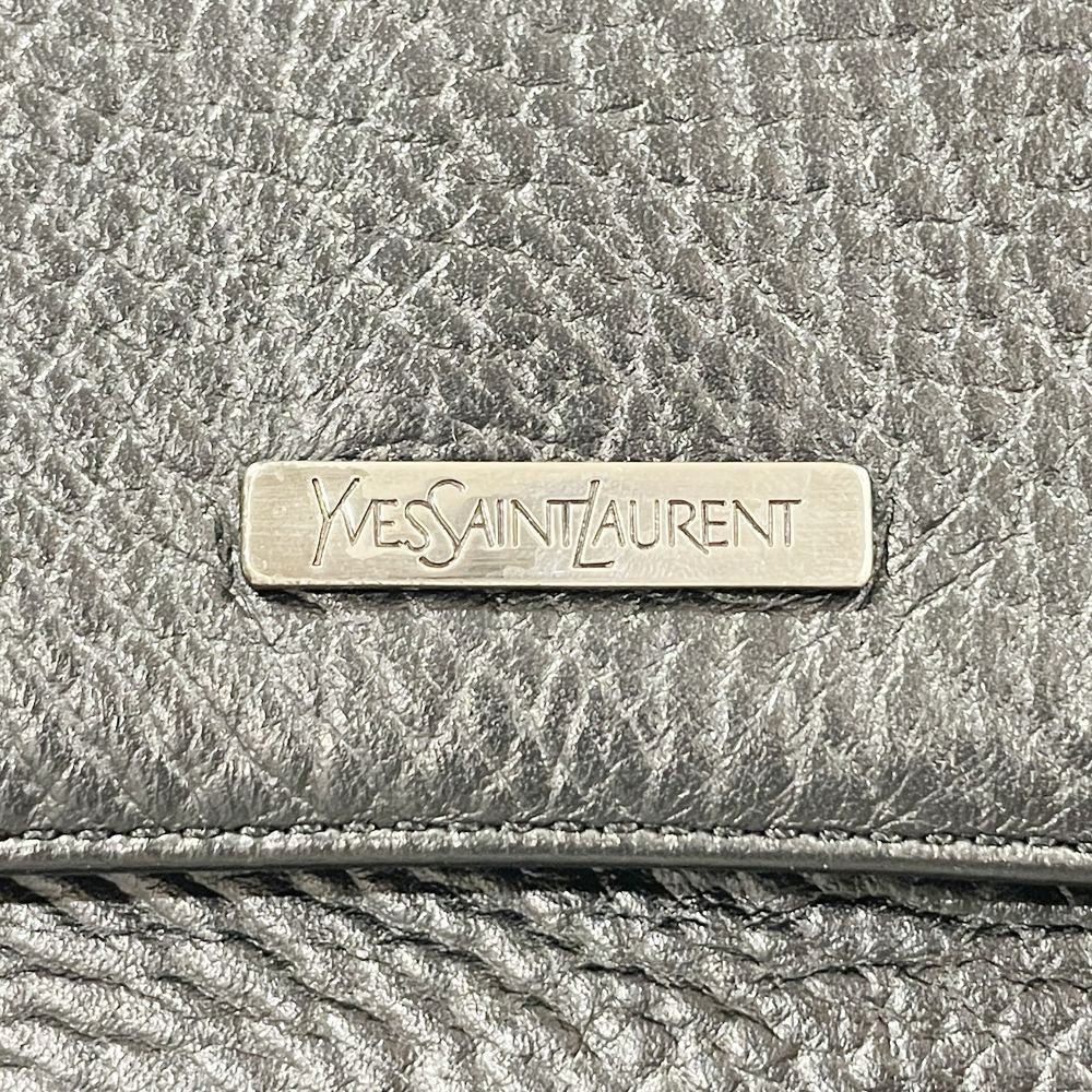 YVES SAINT LAURENT(イヴ・サンローラン) ロゴ プレート ハート金具 ヴィンテージ ワンショルダー 肩掛け ショルダーバッグ レザー レディース【中古AB】20241023