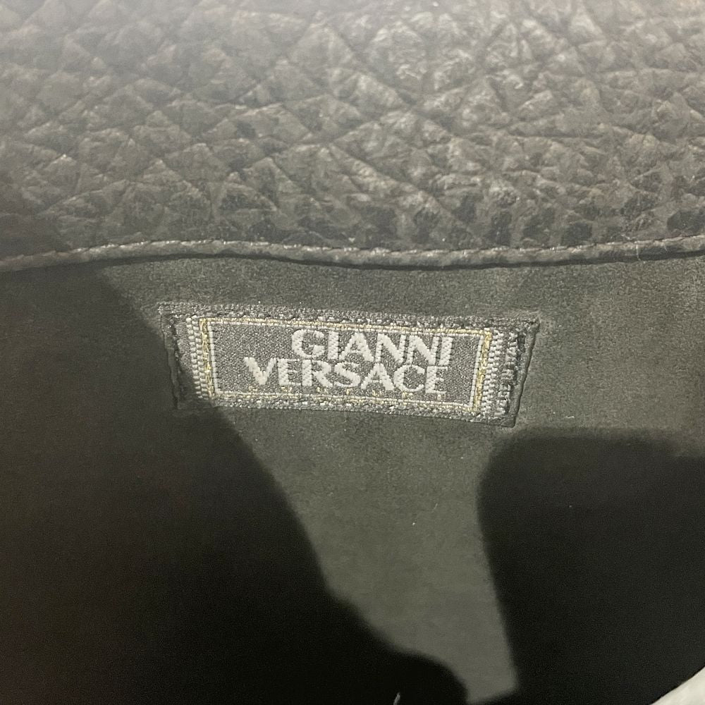 Gianni Versace(ジャンニ・ヴェルサーチ) メデューサ スクエア型 型押し ヴィンテージ ハンドバッグ レザー レディース【中古AB】20241026