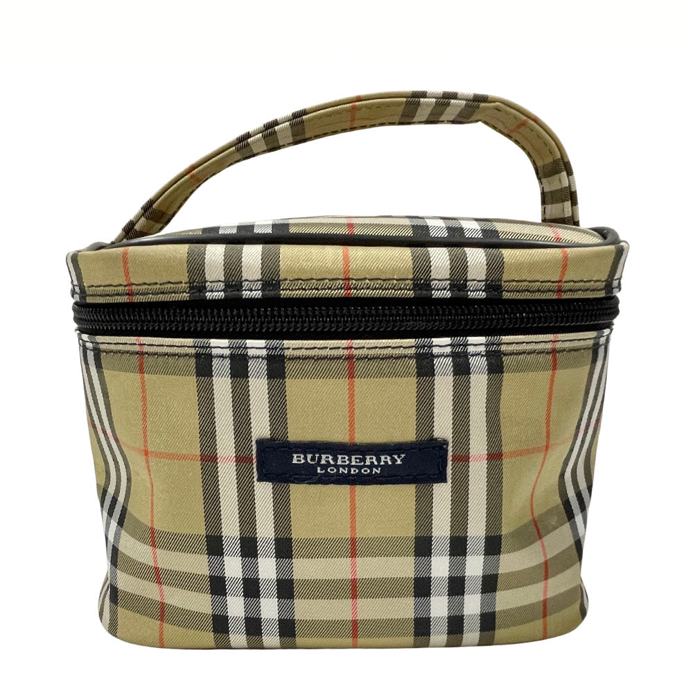 BURBERRY(バーバリー) ロンドン チェック ミニ バニティ ヴィンテージ ハンドバッグ ナイロン/レザー レディース【中古AB】20241027