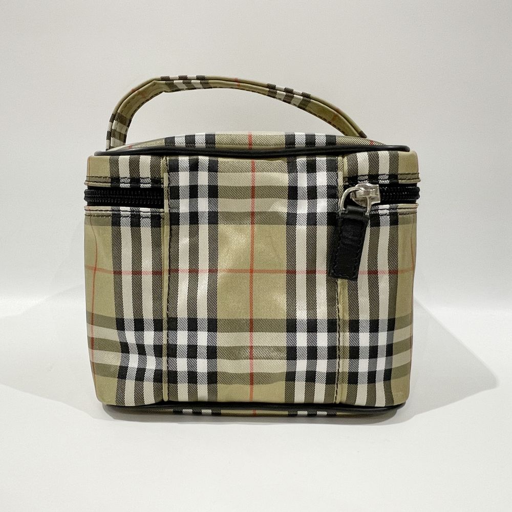 BURBERRY(バーバリー) ロンドン チェック ミニ バニティ ヴィンテージ ハンドバッグ ナイロン/レザー レディース【中古AB】20241027