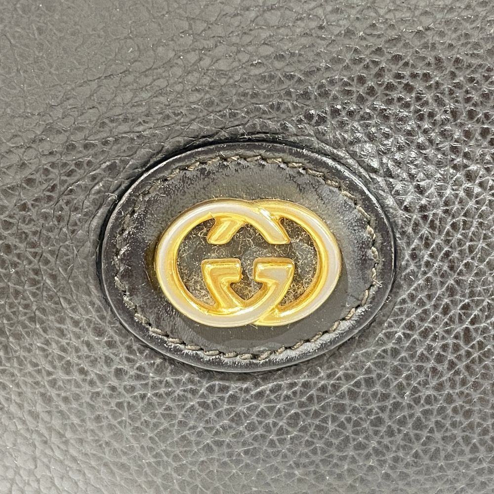 GUCCI(グッチ) インターロッキングG 丸形 ラウンド ヴィンテージ オールド 斜め掛け 007.115.0088 ショルダーバッグ レザー レディース【中古B】20241027