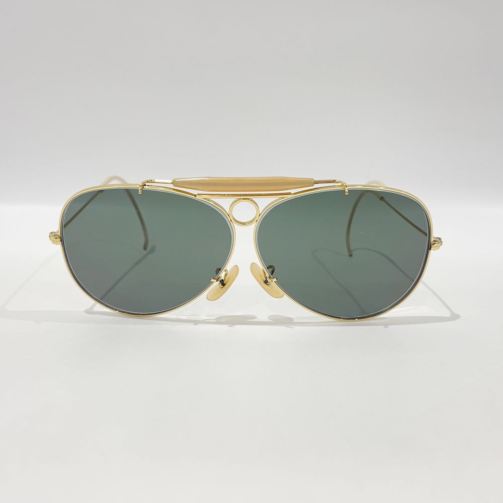 中古A/美品】Ray-Ban レイバン ヴィンテージ サングラス SHOOTER B&L USA アビエイター ユニセックス サングラス  ゴールド20497437