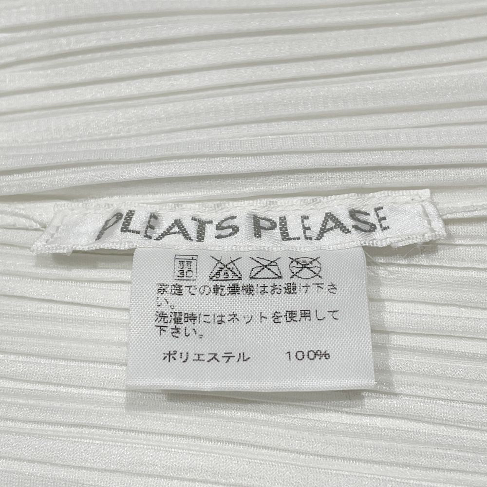 PLEATS PLEASE(プリーツプリーズ) イッセイミヤケ プリーツ加工 ワンボタン 五分袖 サイズ3 PP71-J0752 カーディガン ポリエステル レディース【中古AB】20241103