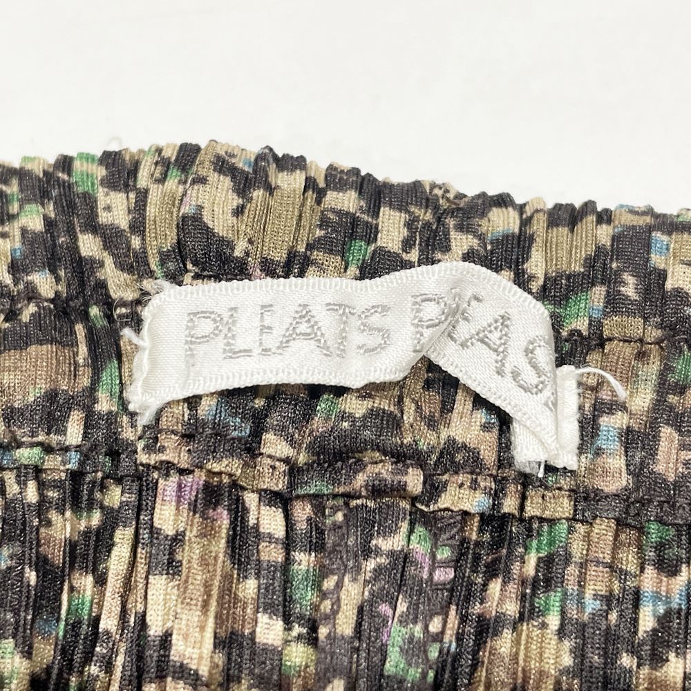 PLEATS PLEASE(プリーツプリーズ) イッセイミヤケ プリーツ加工 総柄 長袖シャツ＆ロングパンツ 2点セット サイズ3 PP74-JK724 セットアップ ポリエステル レディース【中古B】20241103