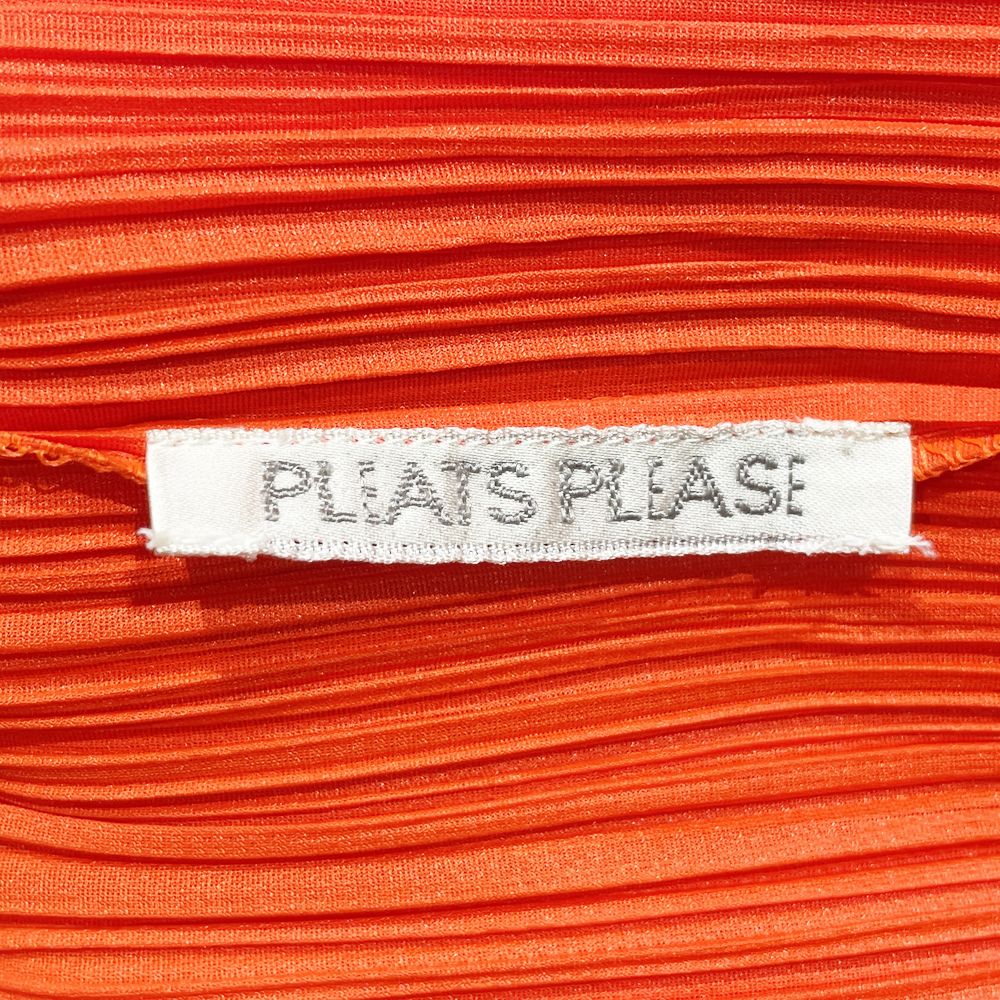 PLEATS PLEASE(プリーツプリーズ) イッセイミヤケ プリーツ加工 ハイネック 長袖 太ライン カットソー ポリエステル レディース【中古AB】20241101