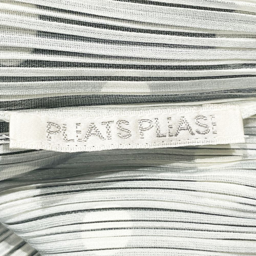 PLEATS PLEASE(プリーツプリーズ) イッセイミヤケ プリーツ加工 ドット 水玉 長袖 ハイネック カットソー ポリエステル レディース【中古B】20241101