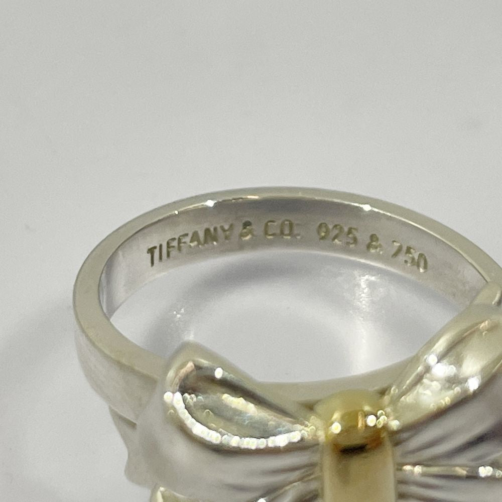 中古AB/使用感小】TIFFANY&Co. ティファニー ヴィンテージ リボン コンビ SV925 K18YG レディース リング・指輪 12号  シルバー20497484