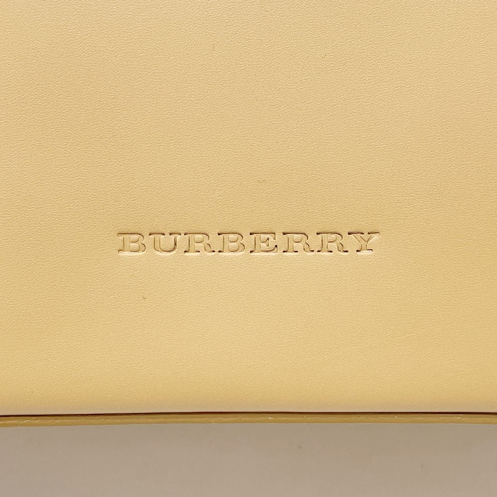 BURBERRY(バーバリー) ロゴ 内部チェック ミニ ハンドバッグ レザー レディース【中古AB】20241102