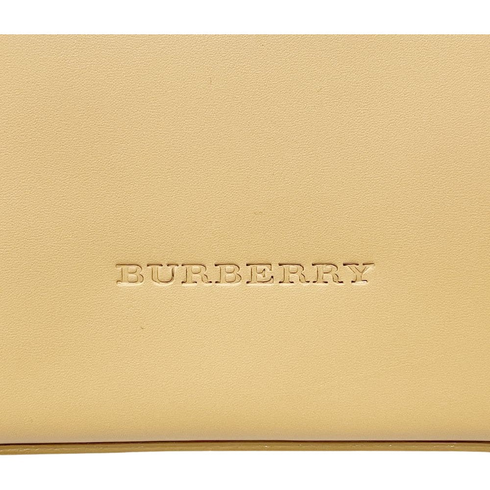 BURBERRY(バーバリー) ロゴ 内部チェック ミニ ハンドバッグ レザー レディース【中古AB】20241102