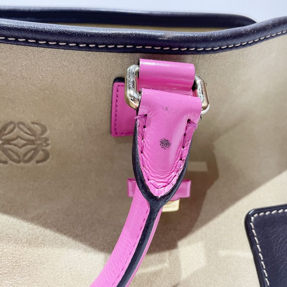 LOEWE(ロエベ) アマソナ28 リミテッド エディション ミニ 380.61.A03 ハンドバッグ スエード/レザー レディース【中古B】20241102