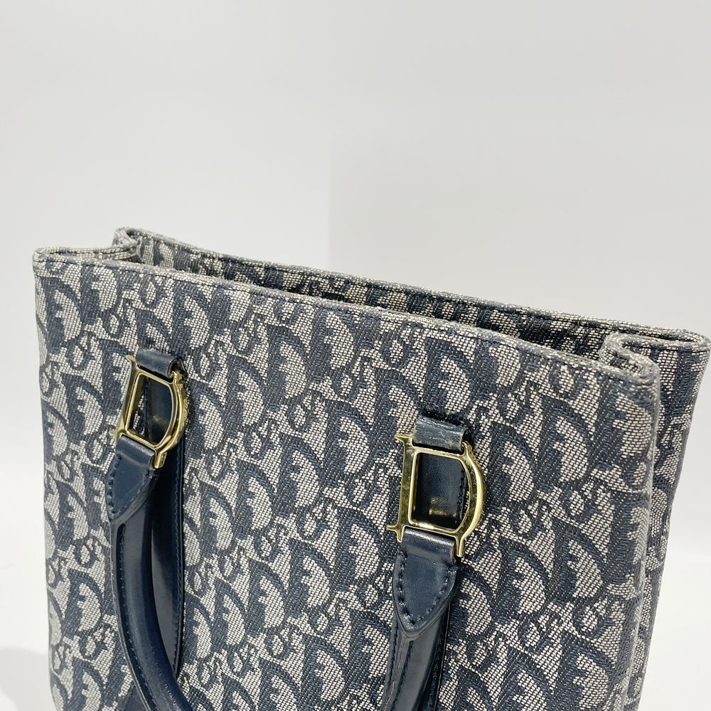 Christian Dior(クリスチャンディオール) トロッター スクエア型 ミニ ヴィンテージ ハンドバッグ キャンバス/レザー レディース【中古B】20241102