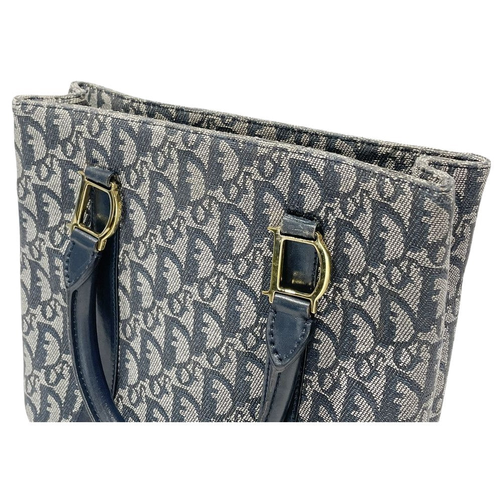 Christian Dior(クリスチャンディオール) トロッター スクエア型 ミニ ヴィンテージ ハンドバッグ キャンバス/レザー レディース【中古B】20241102