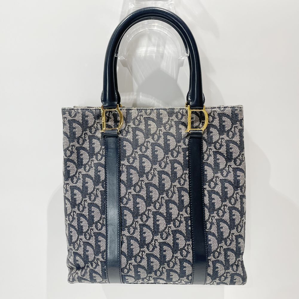 Christian Dior(クリスチャンディオール) トロッター スクエア型 ミニ ヴィンテージ ハンドバッグ キャンバス/レザー レディース【中古B】20241102