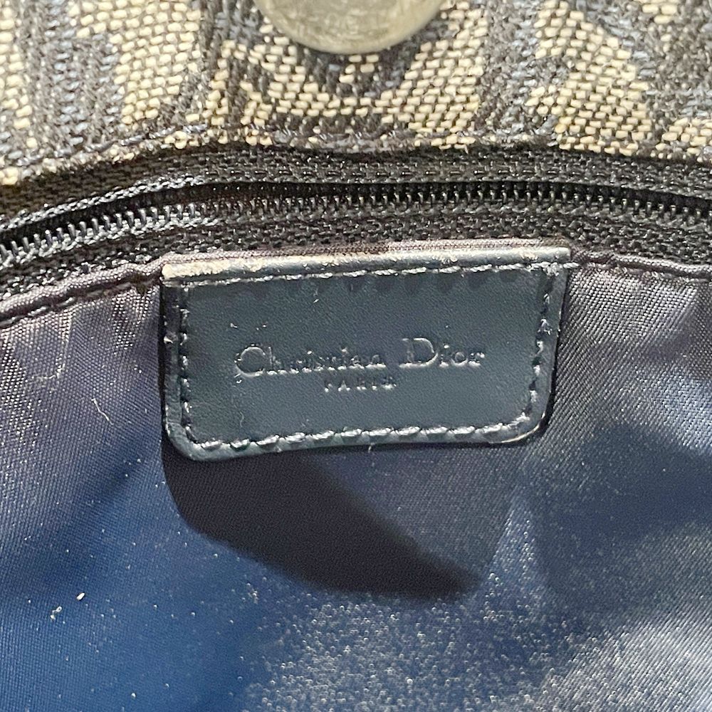 Christian Dior(クリスチャンディオール) トロッター スクエア型 ミニ ヴィンテージ ハンドバッグ キャンバス/レザー レディース【中古B】20241102