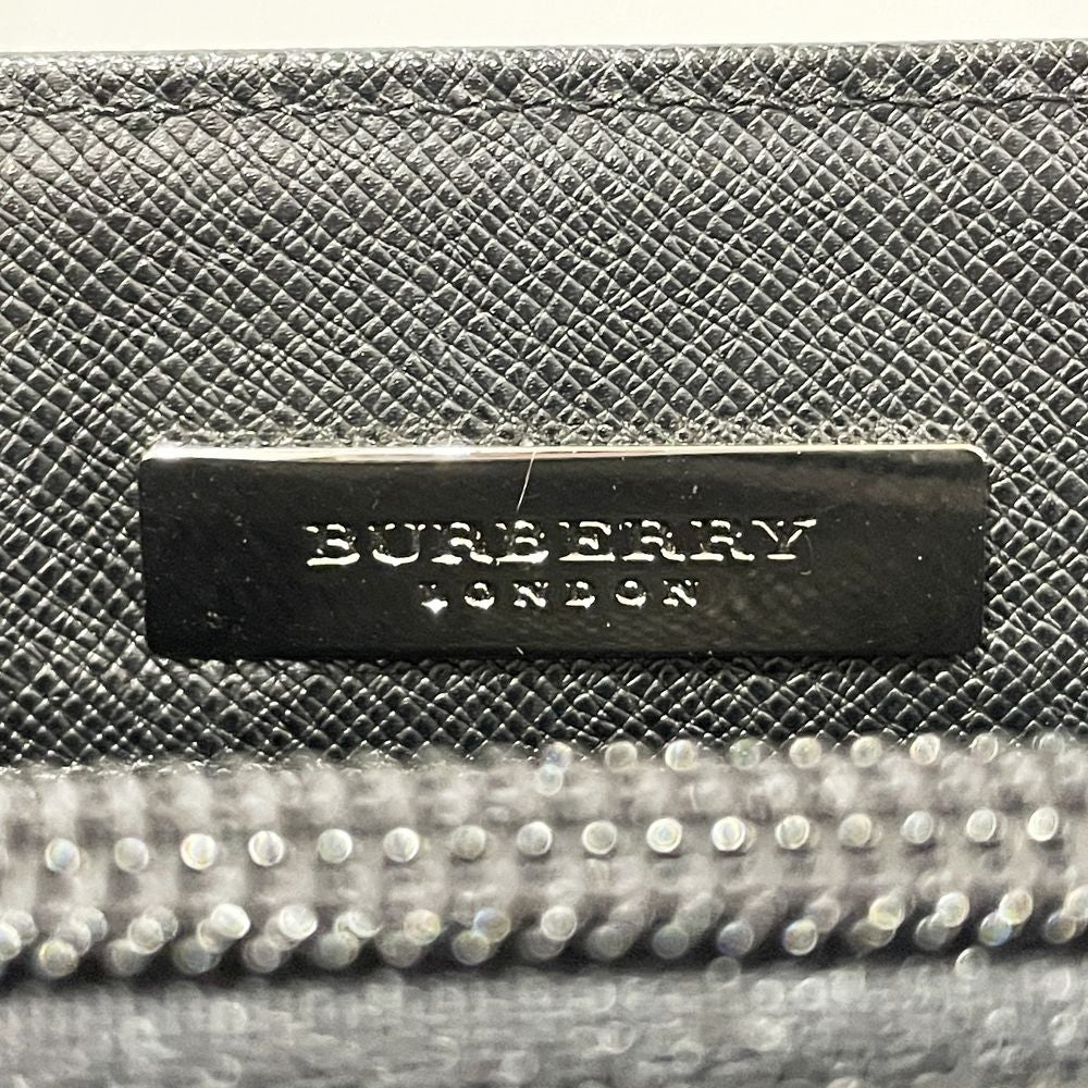 BURBERRY(バーバリー) ロゴ プレート 上部チェック サイドベルト ハンドバッグ レザー レディース【中古AB】20241027