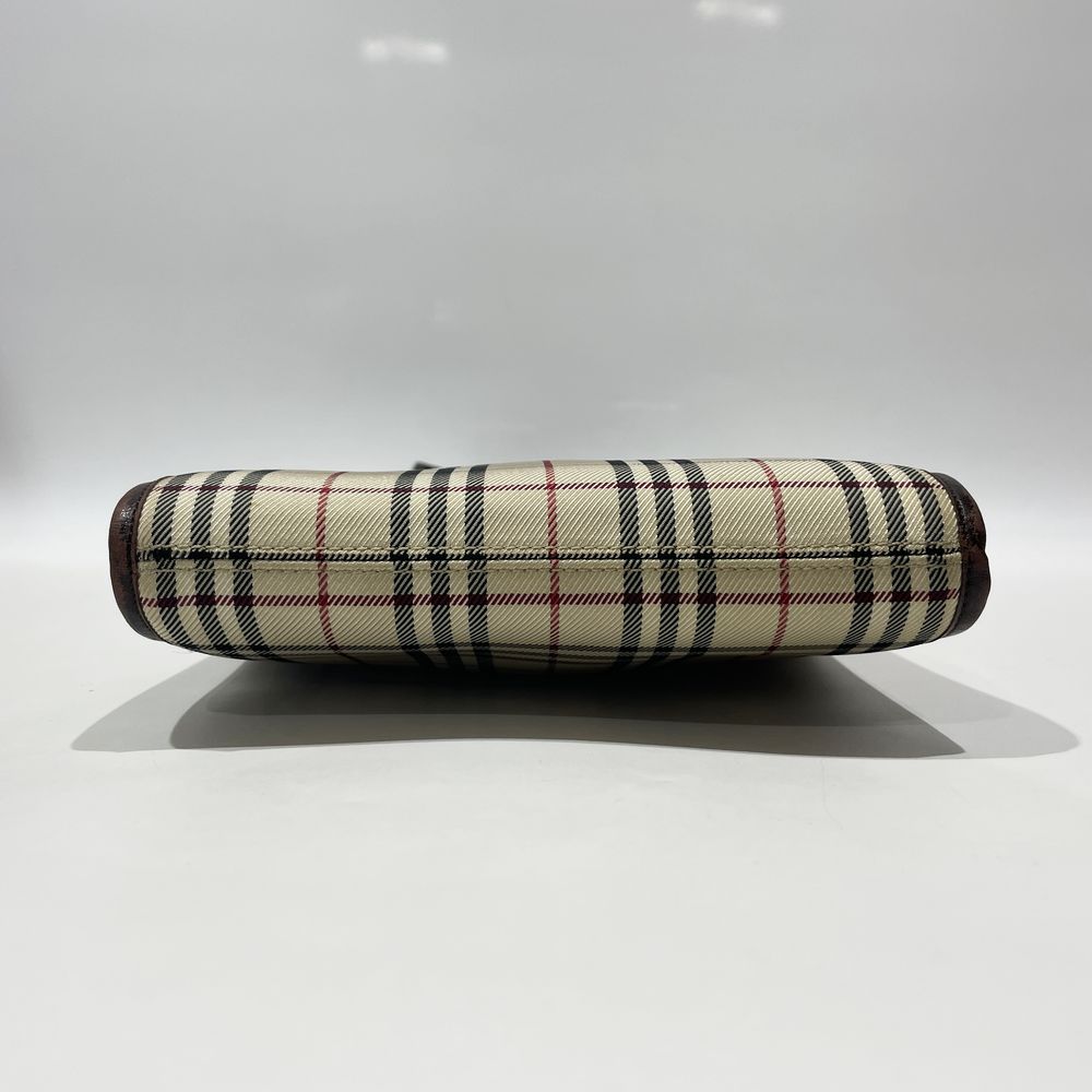 BURBERRY(バーバリー) ロゴ チェック ミニ 斜め掛け ショルダーバッグ キャンバス/レザー レディース【中古B】20241026